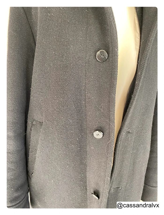 Parka en laine noire - Zara - photo numéro 3