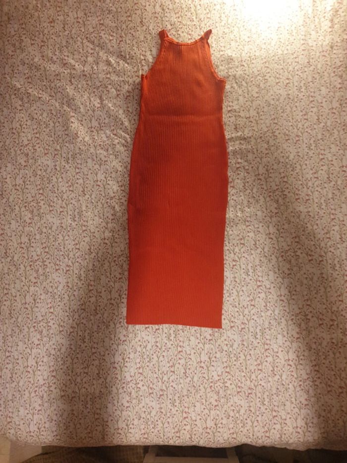 Robe côtelée orange - photo numéro 2