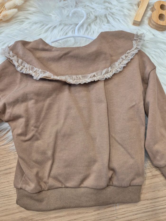 🤎 Pull à col avec fleurs 80 cm - photo numéro 4