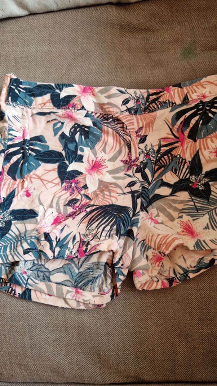 Short porte feuille rose à fleurs - photo numéro 4