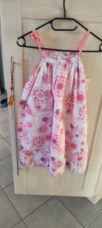 TunIque bretelles corail/blanc Vertbaudet 14 ans