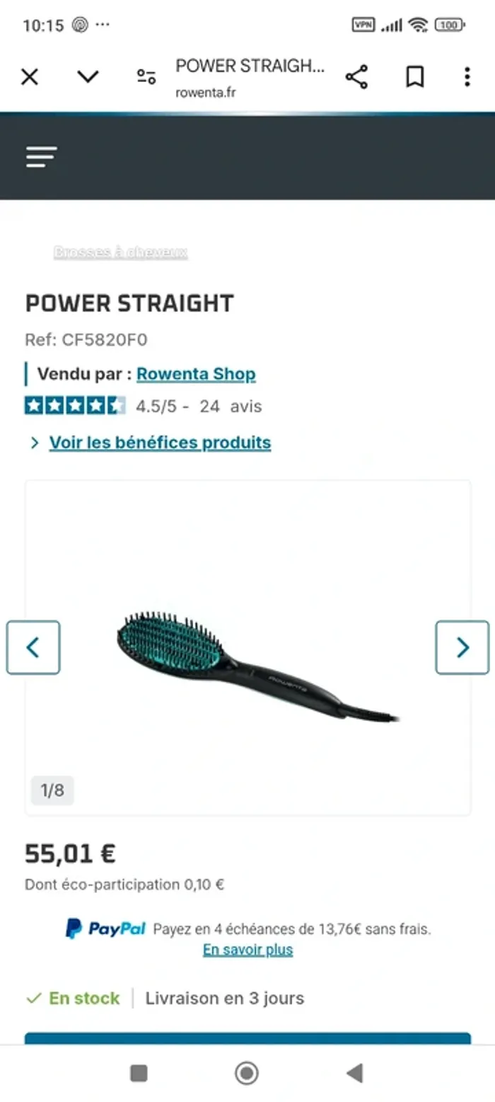 Brosse lissante Rowenta - photo numéro 6