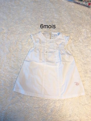 Robe blanche Disney 6m
