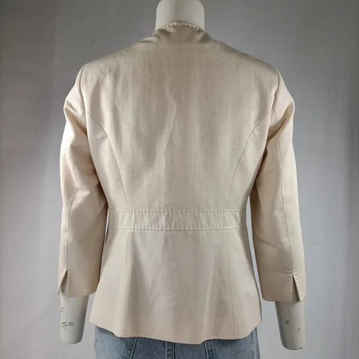 Veste cintrée , habillée élégante blanc cassé, crème- 1 2 3 - ceinture Taille 38 - LE - photo numéro 5