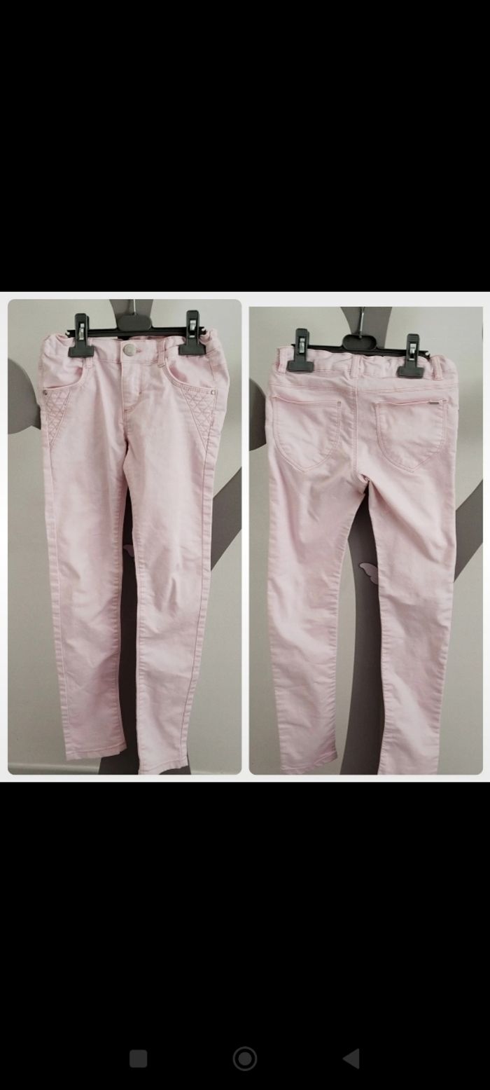 Jean rose clair super skinny In extenso taille 8 ans