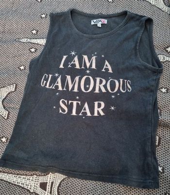 Débardeur noir avec écriture taille 1