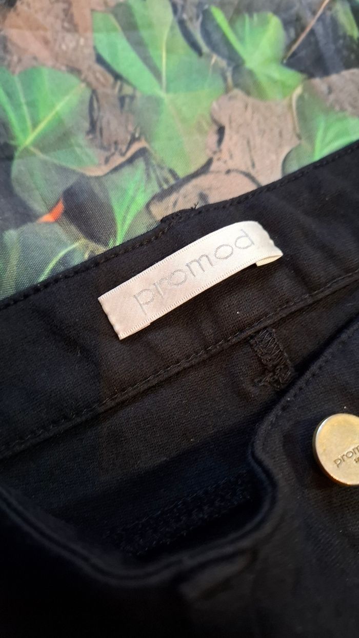 Pantalon slim skinny noir zip doré promod - photo numéro 6