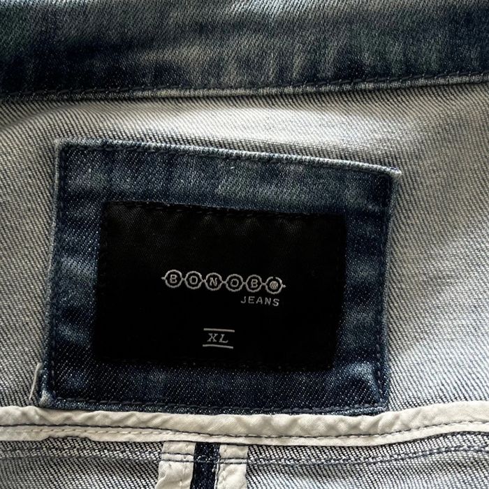 Très belle veste en jean bleu clair Bonobo pour femme, taille XL - photo numéro 3