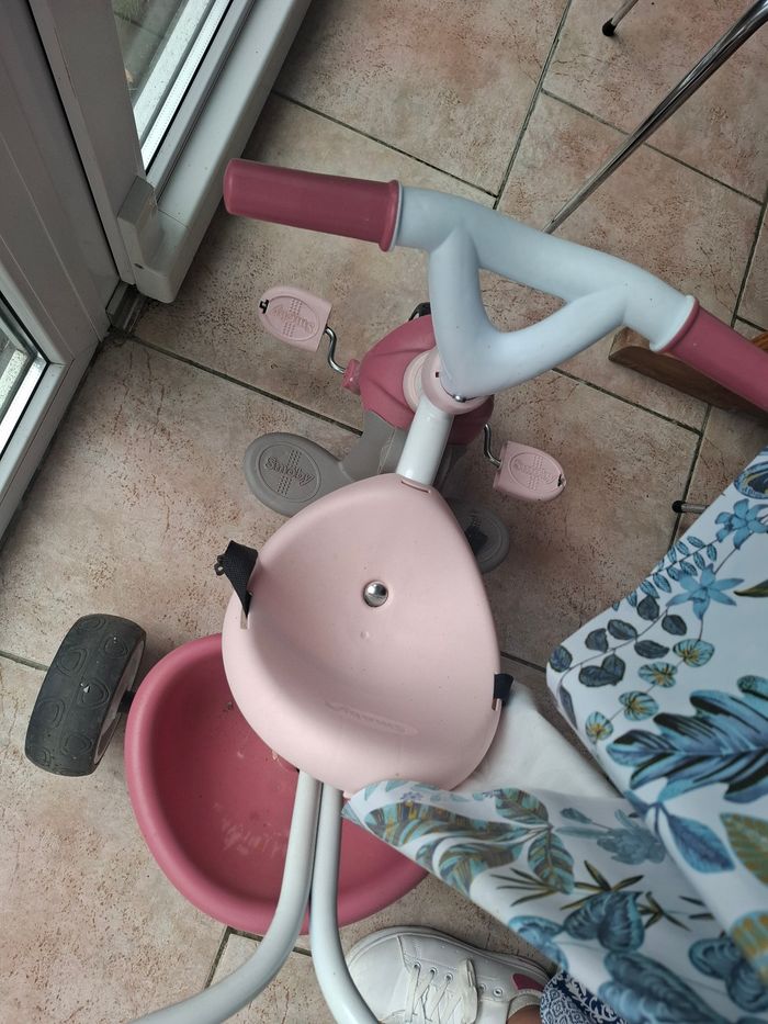 Velo smoby a pédale rose enfant - photo numéro 3