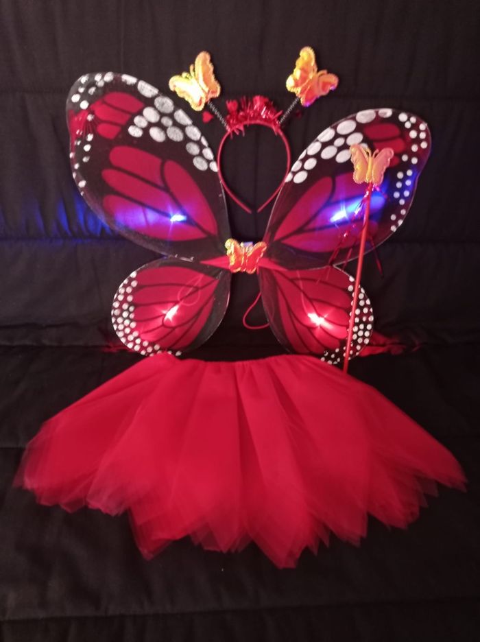 Déguisement papillon rouge et accessoires 3-6ans - photo numéro 4
