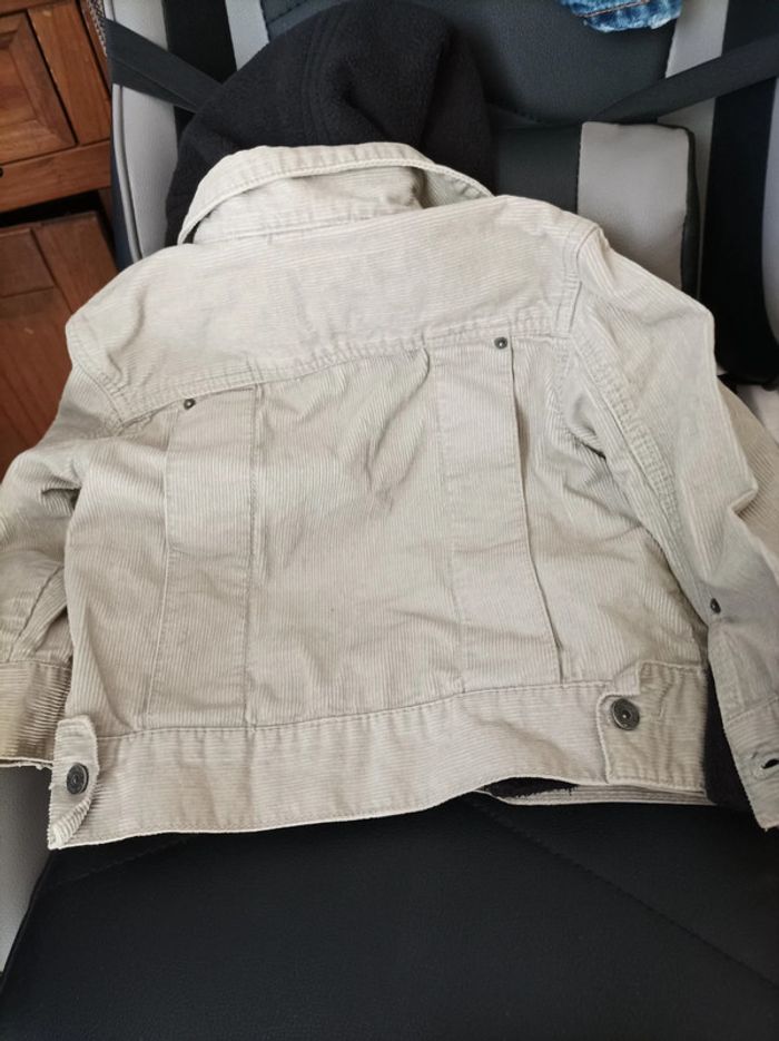 Veste velours côtelé beige et doublure polaire capuche Okaïdi 4ans - photo numéro 6