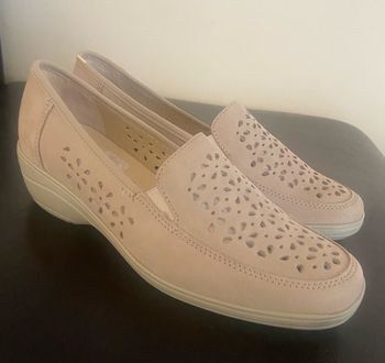 Mocassins en cuir »Longo »beiges