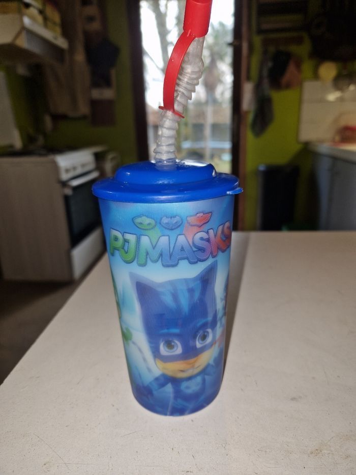 Gobelet avec paille Pyjamasques