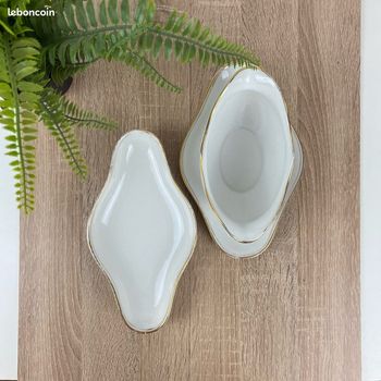Lot saucière + ravier J.C Porcelaine de Limoges - Années 60/70