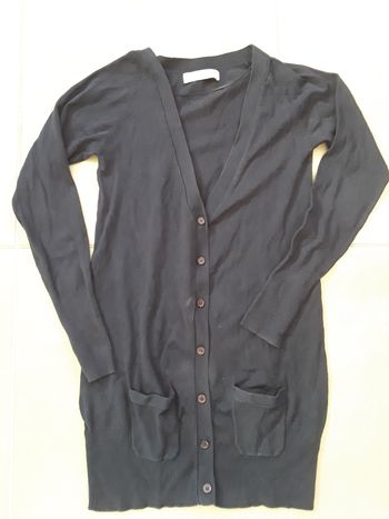 Gilet long bleu marine femme en S ZARA TBE