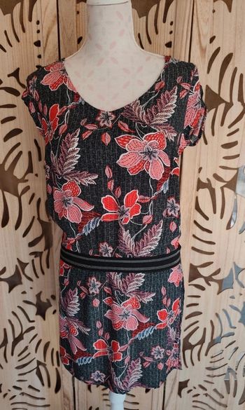 Robe imprimée fleurs bande élastique T 36 Grain de malice