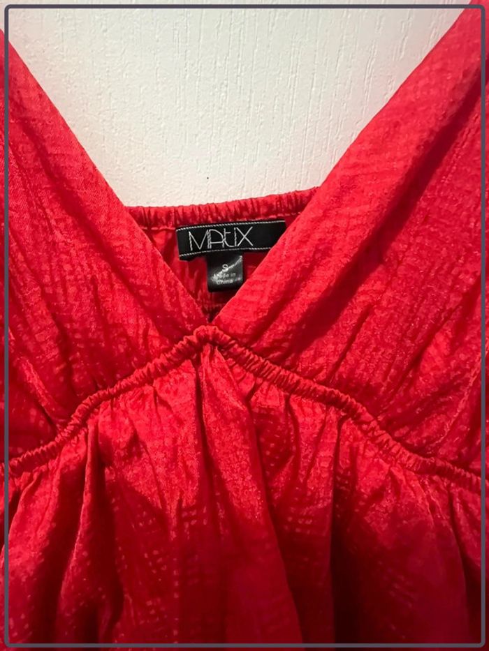 Mini robe Matix taille S rouge volants - photo numéro 5