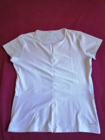 Haut zippé blanc Nike