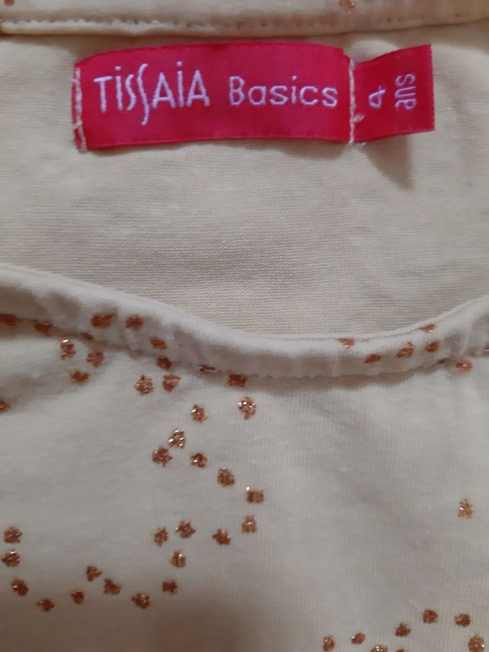 Robe d'été jaune - motifs pailletés - Tissaïa - 4 ans - photo numéro 3