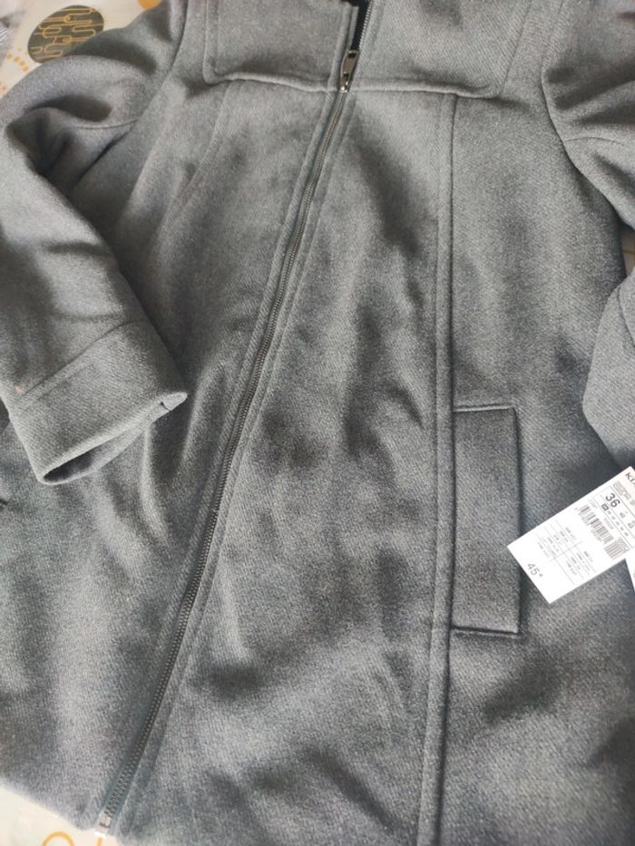 Manteau avec capuche avec laine - photo numéro 3