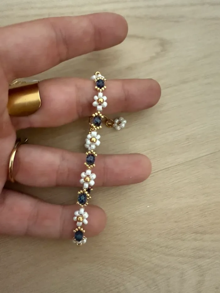 Bracelet perles fleurs Marguerites - photo numéro 2