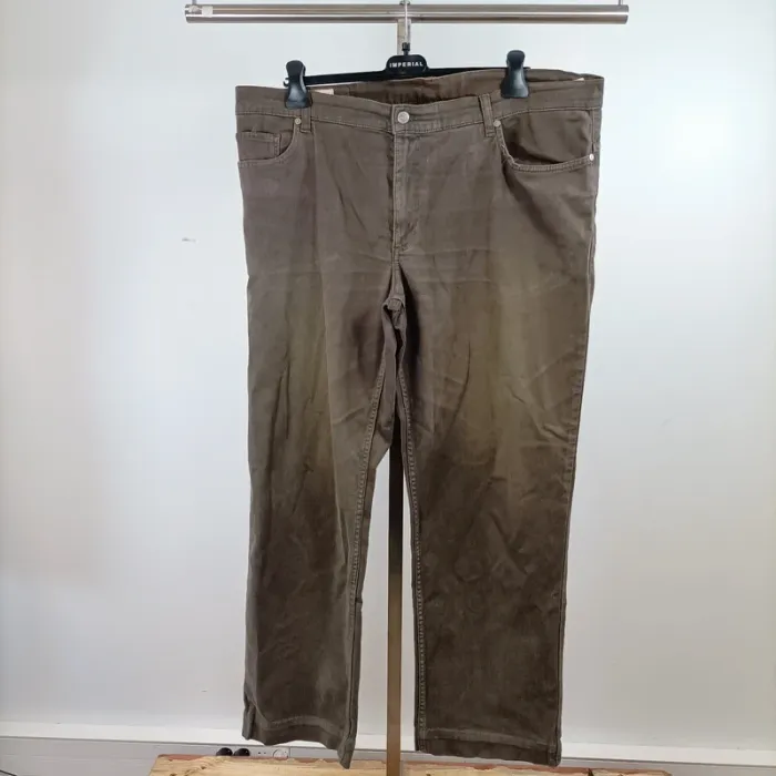 Pantalon droit kaki/ gris en toile Lee Cooper en coton élasthanne T40 taille 52 A1450