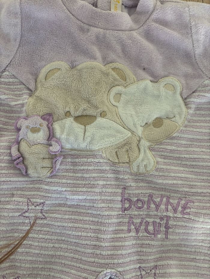 Pyjama violet gemo taille 1 mois - photo numéro 4