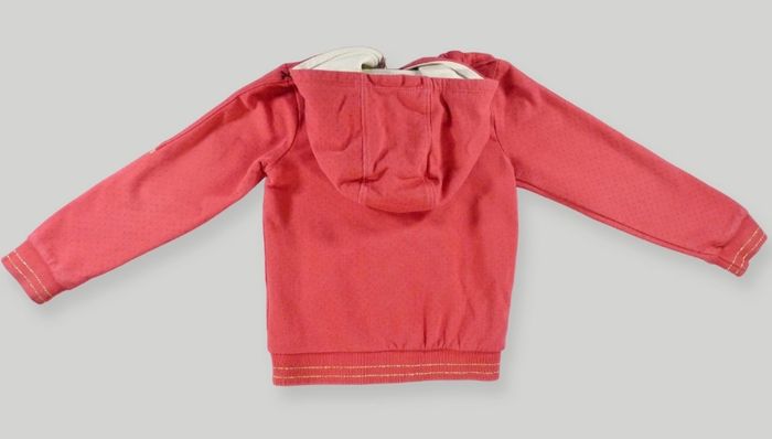 Veste sweat molleton rouge jaune blanc pois chic Orchestra 6 ans 116 cm fille - photo numéro 6