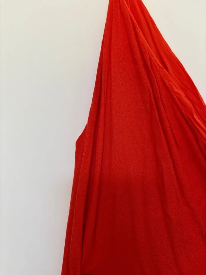 Robe rouge orangé Galerie Lafayette taille 38 - photo numéro 4