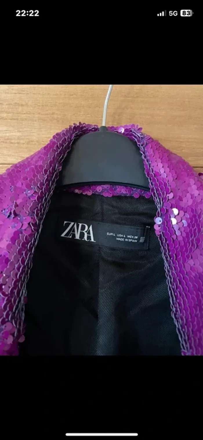 Élégante veste costume Zara taille L - photo numéro 5