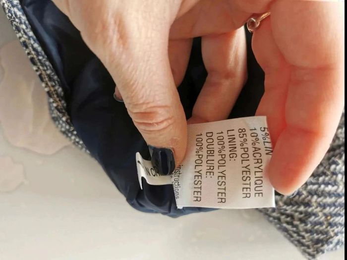 Veste type blazer  tissé  neuve M - photo numéro 6