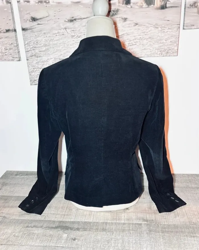 💕 veste style caban vintage côtelé velours noire taille 40 l #camaieu - photo numéro 6