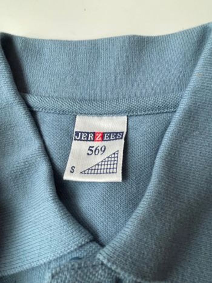 2 polos neuf bleu et blanc taille S/M jerzees - photo numéro 3