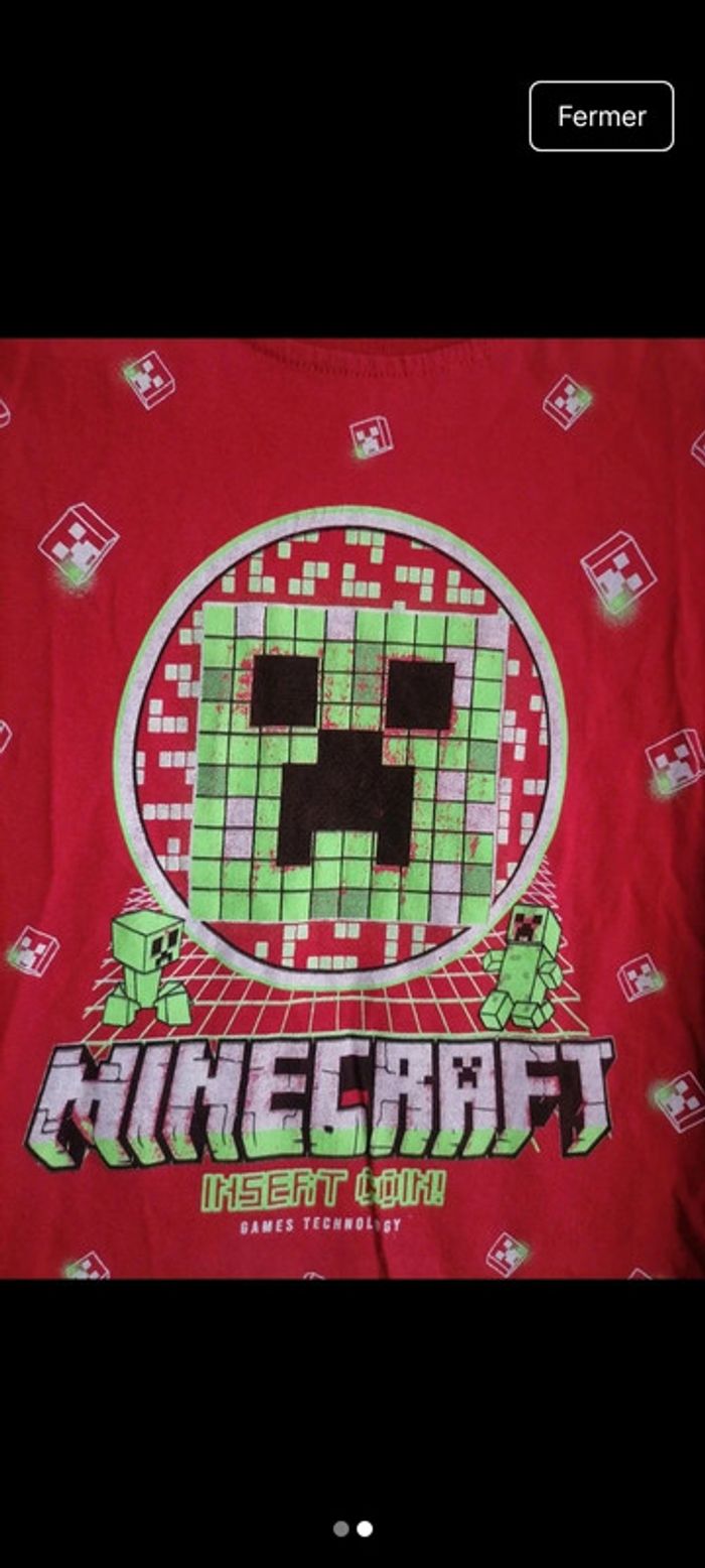 Tee shirt minecraft taille 4/5 ans - photo numéro 2