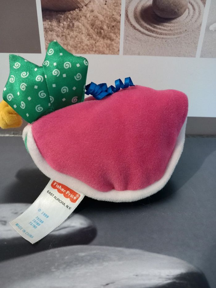 Peluche pastèque 🍉 fisher price 1999 assez rare - photo numéro 4