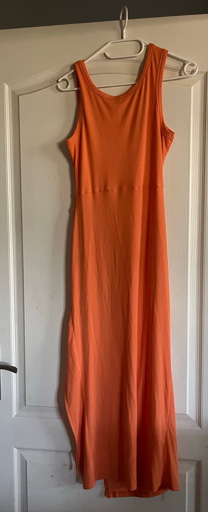 Robe fendue orange femme - photo numéro 2
