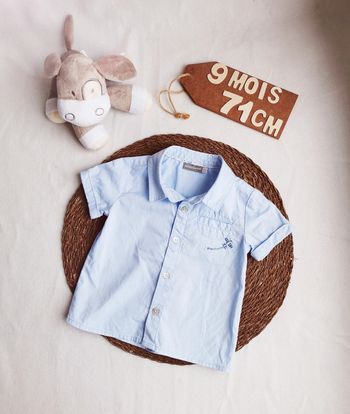 Chemise 👣 manches courtes, sergent major, 9 mois