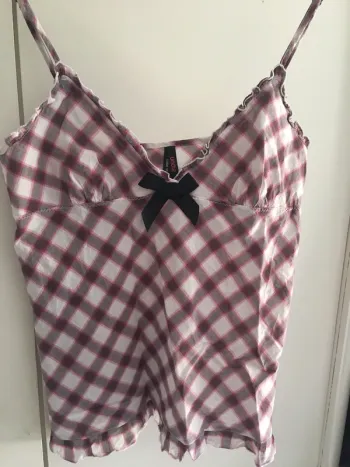 Top bretelle undiz rose et noir