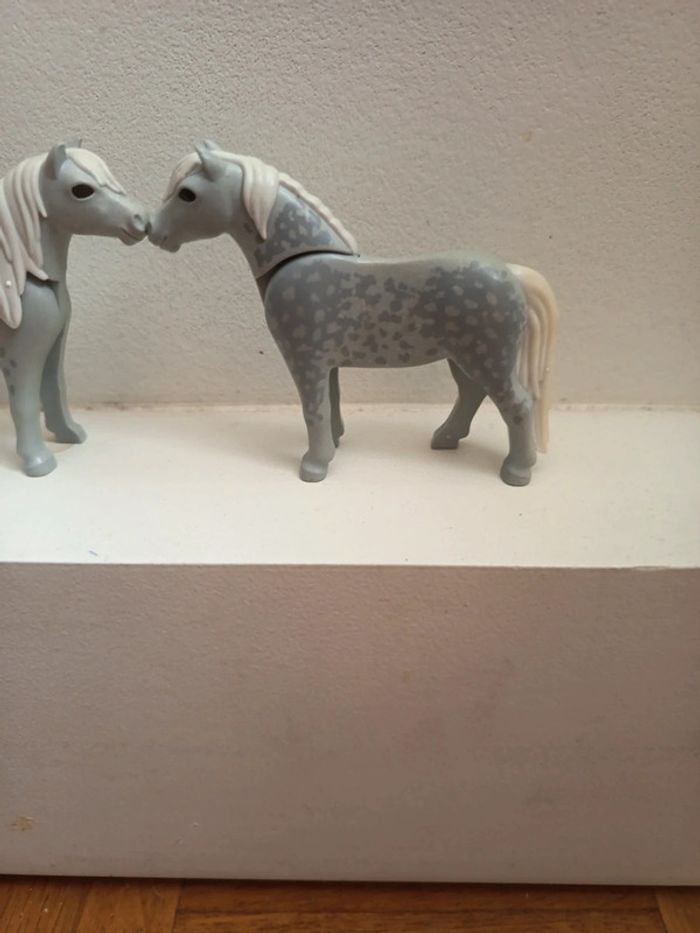 2 poulains gris playmobil - photo numéro 2