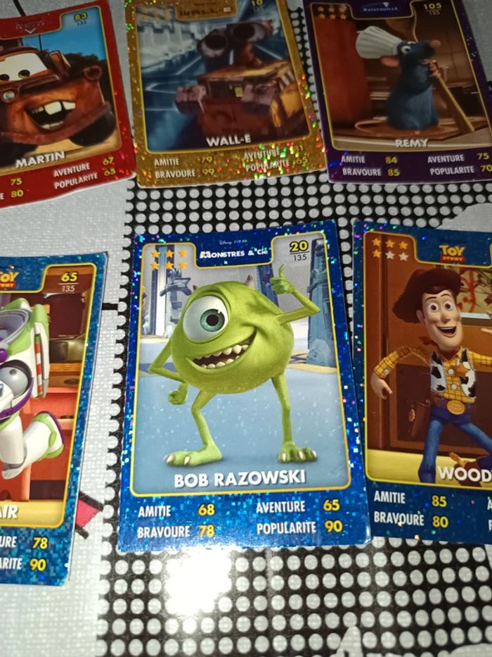 Lot de 9 Cartes brillantes à collectionner Auchan - Héros Disney Pixar - photo numéro 9