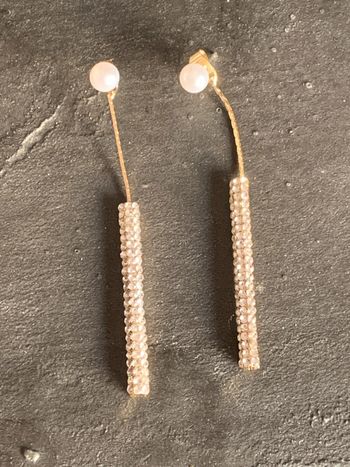 Boucles d’oreilles frange en strass