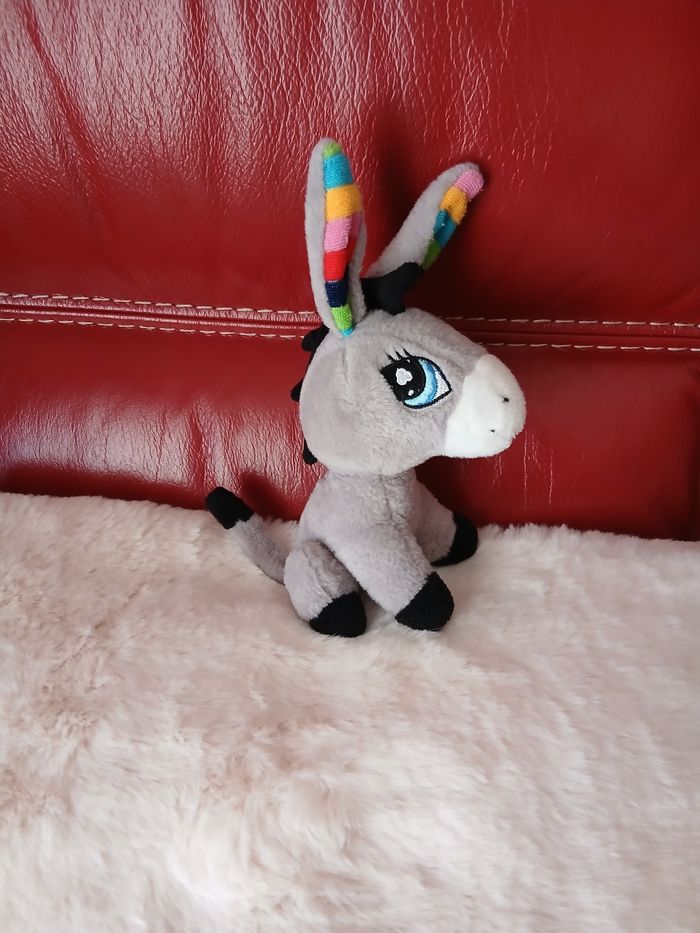 Doudou-Peluche Petit Âne gris *22 cm