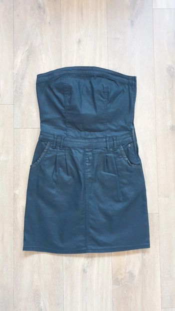 Robe en jean noir enduit, taille M, Bonobo Jeans