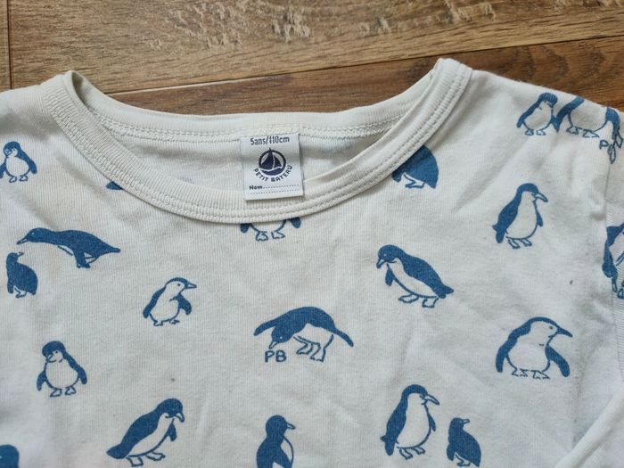 Lot Petit Bateau 5 ans thème pingouin combinaison pyjama éponge - photo numéro 7