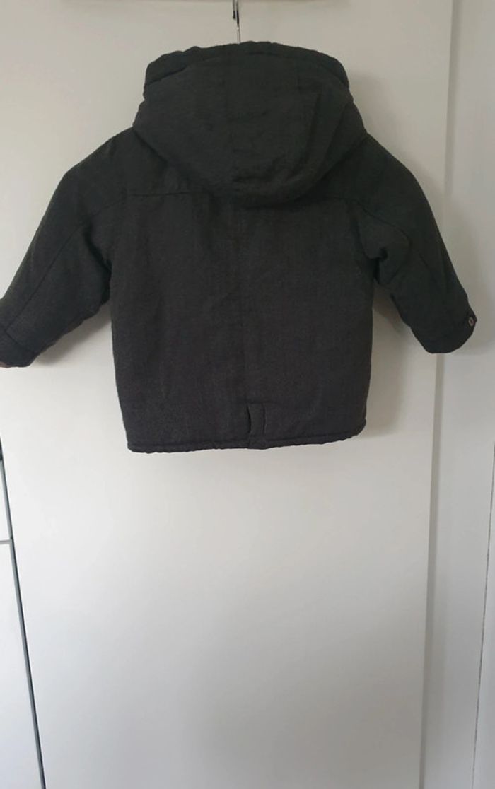 Manteau bébé garçon, intérieur polaire, motif discret chevrons, taille 23 mois, Obaïbi - photo numéro 3