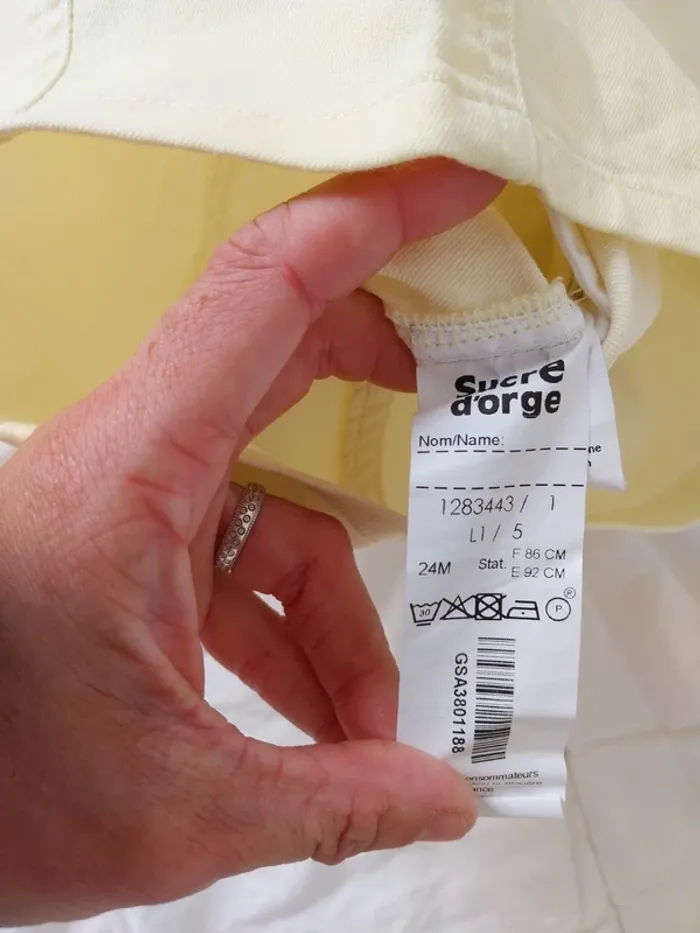 Salopette jupe fille 24 mois Sucre d’orge - photo numéro 3