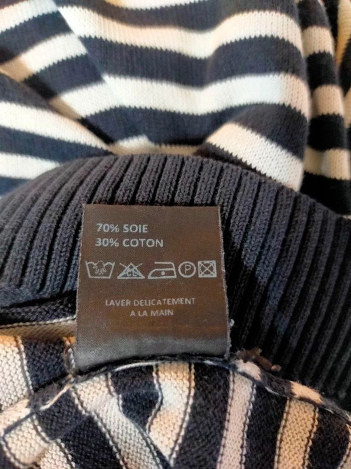 Haut femme rayé manches froncées – The Kooples – Taille S - photo numéro 9