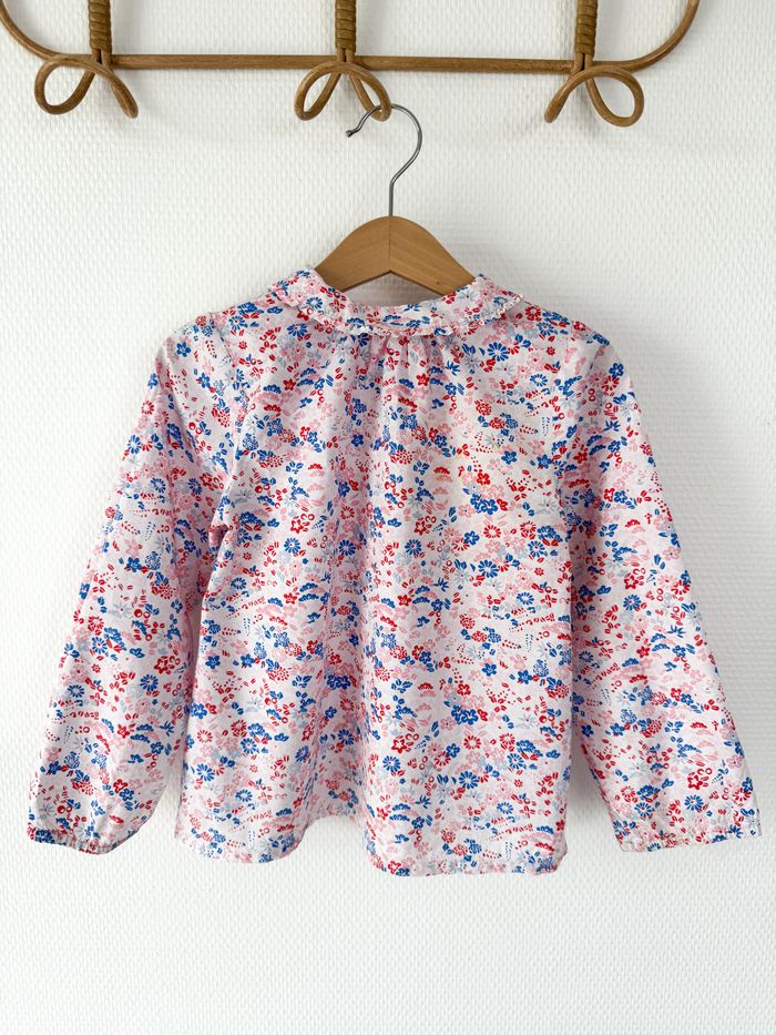 Blouse collerette blanche à motifs Cadet Rousselle - 4 ans - photo numéro 3