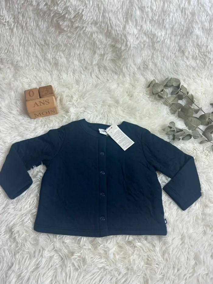 Cardigan bleu marine Petit bateau taille 3 ans