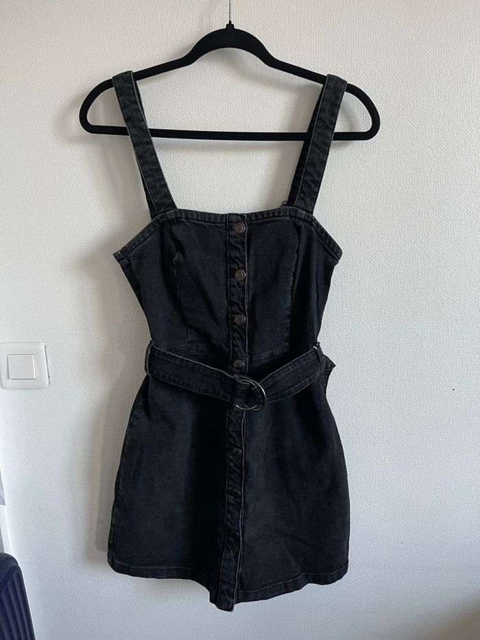 Robe courte en jean noir vintage - photo numéro 4